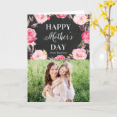 Carte Chalkboard Floral | Photo de la Fête des mères (Fleur jaune)