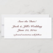 Carte Chalkboard Style MARIAGE Enregistrer la date (Dos)