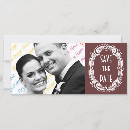 Carte Chalkboard Style MARIAGE Enregistrer la date (Devant)