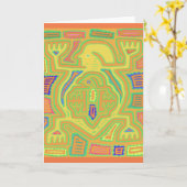 Carte Chamane avec enfant (Fleur jaune)