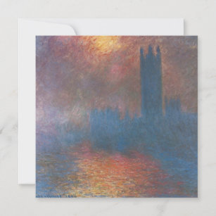 Carte Chambres du Parlement, Londres par Claude Monet