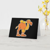Carte chameau heureux (Fleur jaune)