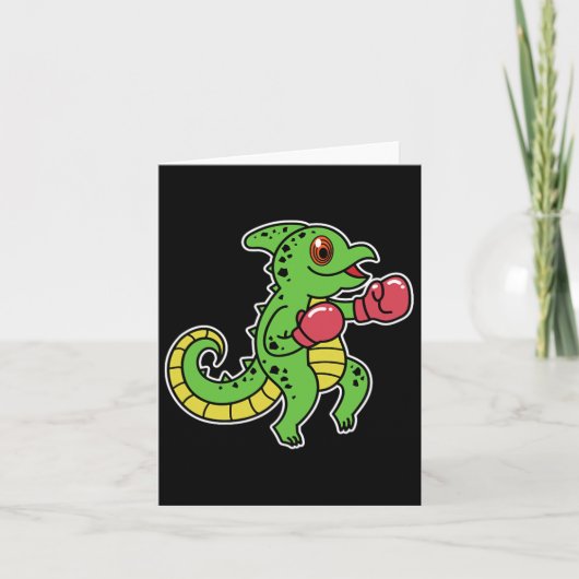 Carte Chameleon fait la boxe (Devant)