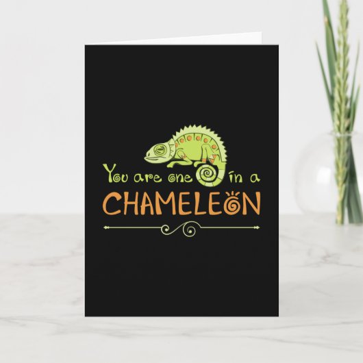 Carte Chameleon Lizard Reptile Gecko Dragon Drôle Cadeau (Devant)