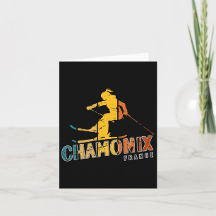 Carte Chamonix Station de ski Vintage France Ski Alpin F