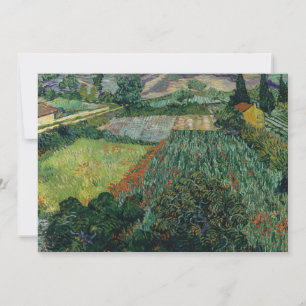 Carte Champ avec des pavois Vincent van Gogh