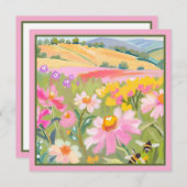 Carte Champ avec les abeilles (Devant / Derrière)