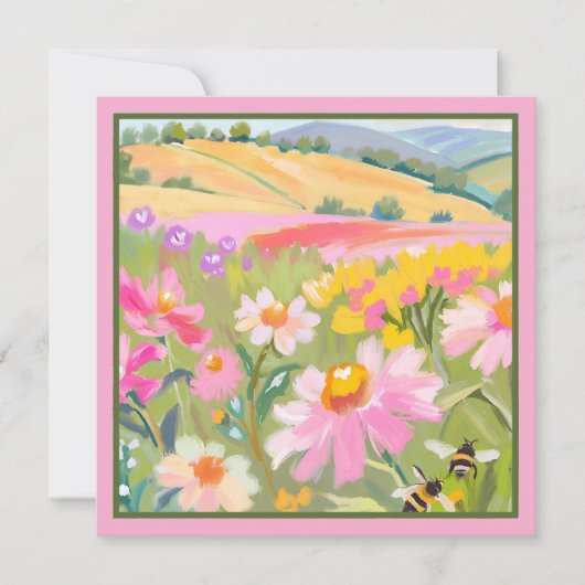 Carte Champ avec les abeilles (Devant)