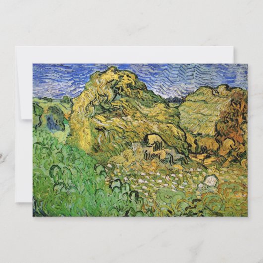 Carte Champ avec meules de blé par Vincent van Gogh (Devant)