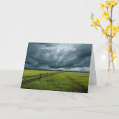 Carte Champ avec une clôture en bois (Fleur jaune)