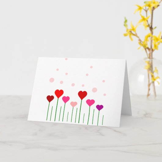 Carte Champ Coeur d'amour (Fleur jaune)