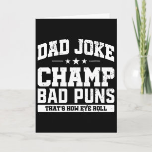 Carte Champ de blagues de papa D Puns Comment je roule d