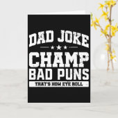 Carte Champ de blagues de papa D Puns Comment je roule d (Fleur jaune)