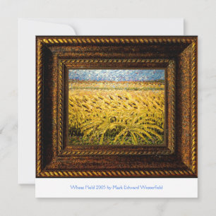 Carte Champ de blé 2005 Peinture acrylique Calmant