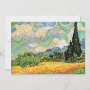 Carte Champ de blé au cyprès de Van Gogh à Haute Galline