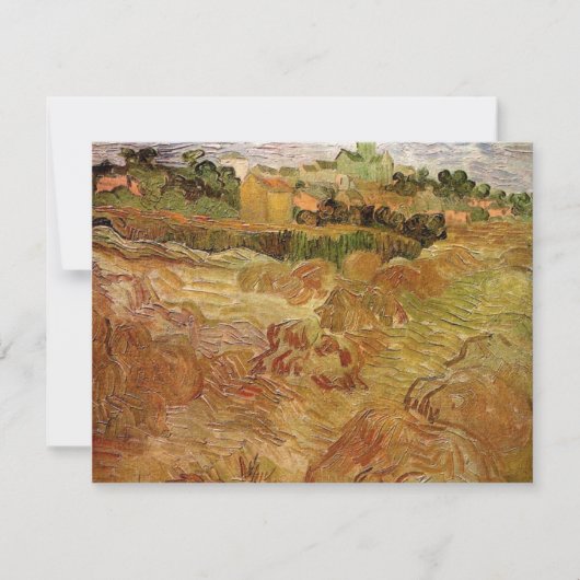 Carte Champ de blé avec Auvers de Vincent van Gogh (Devant)