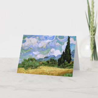 Carte Champ de blé avec cyprès (F717)Van Gogh Fine Art