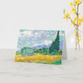 Carte Champ de blé avec cyprès | Vincent van Gogh (Fleur jaune)