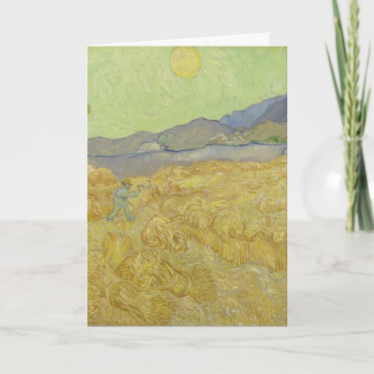 Carte Champ de blé avec faucheur de Van Gogh - Soleil do (Devant)