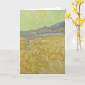 Carte Champ de blé avec faucheur de Van Gogh - Soleil do (Fleur jaune)