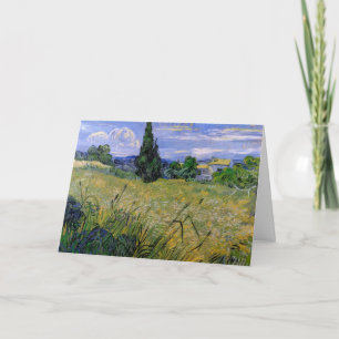 Carte Champ de blé vert avec cyprès par Vincent van Gogh