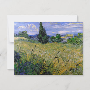 Carte Champ de blé vert avec Cypress par Vincent van Gog