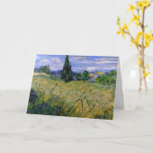 Carte Champ de blé vert avec Cypress par Vincent van Gog (Fleur jaune)