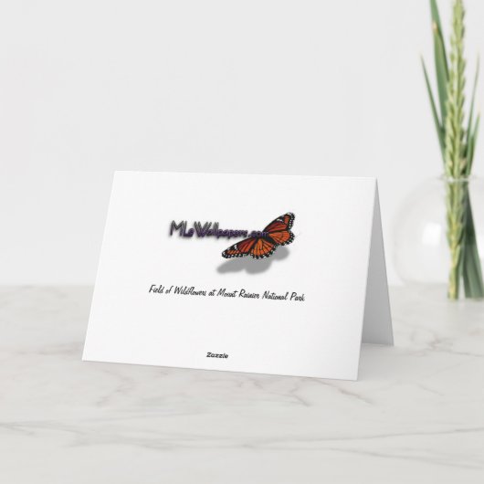 Carte Champ de Fleurs sauvages au Mont Rainier (Dos)