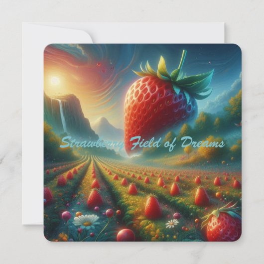 Carte Champ de fraises de rêves (Devant)