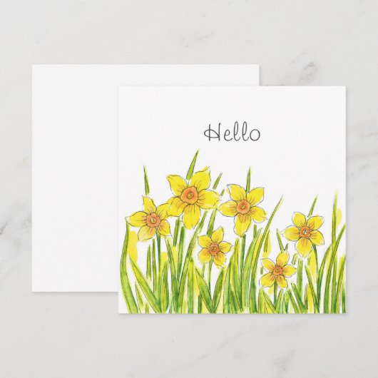 Carte Champ de jonquilles (Devant / Derrière)