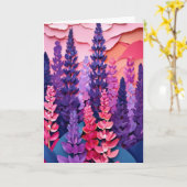 Carte Champ de lupins vibrant (Fleur jaune)