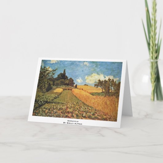 Carte Champ de maïs par Sisley Alfred (Devant)
