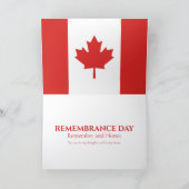 Carte Champ de pavot du jour du Souvenir (Intérieur)