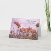Carte Champ de pavots - Avec mes plus sincères condoléan (Devant)