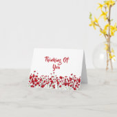 Carte Champ De Pépites Rouges "Penser À Vous" (Fleur jaune)