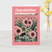 CARTE CHAMP DE TOURNESOL « FÉLICITATIONS » (Fleur jaune)