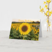 Carte Champ de tournesols (Fleur jaune)
