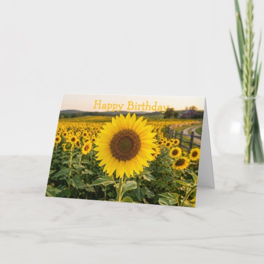 Carte Champ de tournesols (Devant)