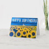 Carte Champ de tournesols peinture par Alfred Fox (Devant)