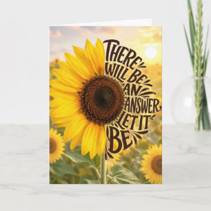 Carte Champ de Tournesols Pensant à Vous