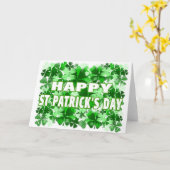 Carte Champ de trèfle du jour de St Patrick heureux (Fleur jaune)