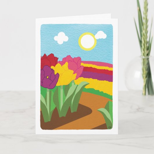 Carte Champ de tulipe vide (Devant)