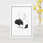 Carte Champ Femme Boxer Distressed (Fleur jaune)