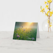 Carte Champ Fleur sauvage Merci de sympathie (Fleur jaune)