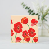 Carte Champ Red Poppy (Debout devant)