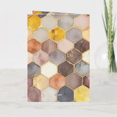 Carte Champagne Blush au peigne de miel de Glam Abstrait (Dos)