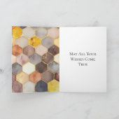 Carte Champagne Blush au peigne de miel de Glam Abstrait (Intérieur)