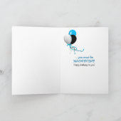 Carte Champagne d'anniversaire et gâteau (Intérieur)