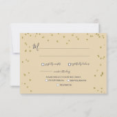 Carte Champagne et bleu profond 2 RSVP (Dos)