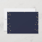 Carte Champagne et Bleu profond RSVP (Dos)